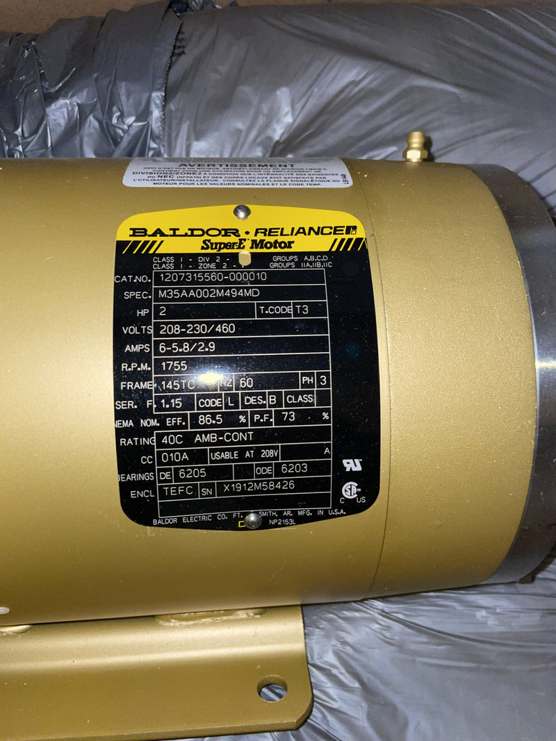 Ampco/Baldor Cryo Rated Explosion Proof Pump And Motor